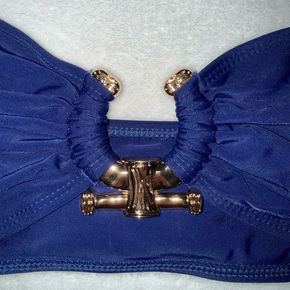 Navy Blue strapless Bikini Set - Picture 3 of 5